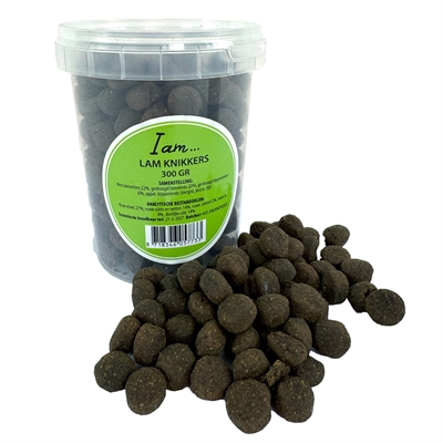 I AM hondensnack Lam Knikkers 300 g – met lam
