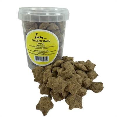 I AM hondensnack Chicken Stars 200 g – kip