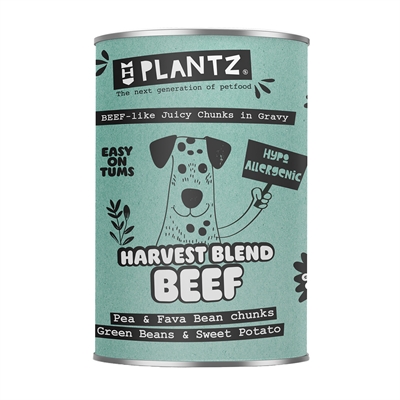 HENART Plantz vegan hondenvoer rundstukken in gravy 400 g