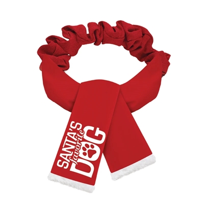 PLENTY GIFTS honden sjaal Santa's Favorite Dog XL 65-113 cm – rood