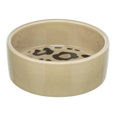 TRIXIE kattenvoerbak Leo keramiek Ø12 cm – panterprint 300 ml