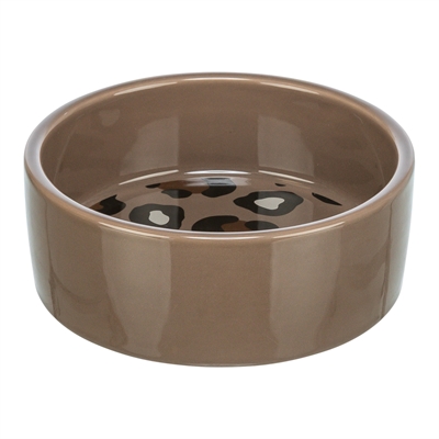 TRIXIE kattenvoerbak Leo keramiek Ø12 cm – panterprint 300 ml