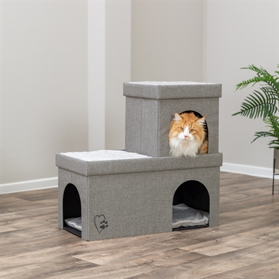 TRIXIE kattenhuis Kimy Soft 76×37×72 cm – lichtgrijs