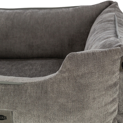 TRIXIE Hondenmand Lennox Hoekig - Orthopedisch met visco-elastisch schuim | Grijs - 80x60 cm