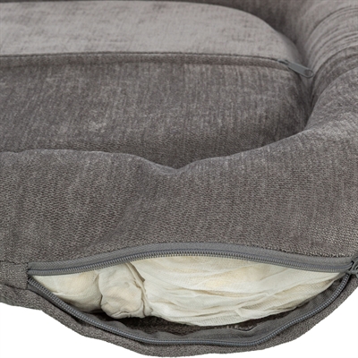 TRIXIE Hondenkussen Lennox Orthopedisch visco-memory schuim, wasbare chenille hoes - Grijs - 110x85 cm