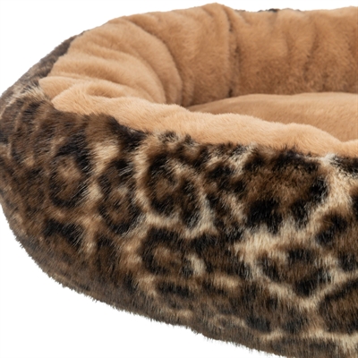 TRIXIE Hondenmand Leo Soft rond Ø50 cm – bruin/panterprint