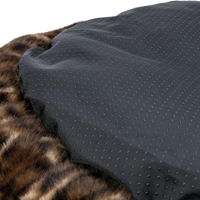 TRIXIE Hondenmand Leo Soft rond Ø50 cm – bruin/panterprint