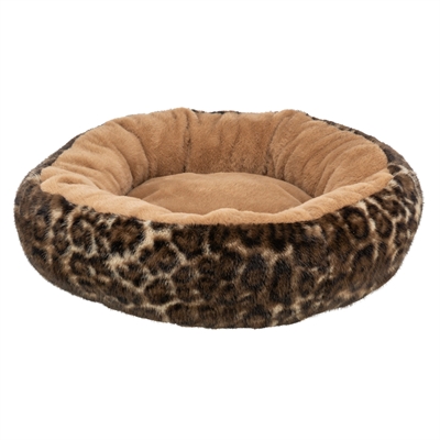 TRIXIE Hondenmand Leo Soft rond Ø50 cm – bruin/panterprint