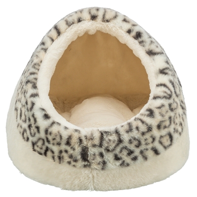 TRIXIE kattenmand iglo Leo pluche 35×41×26 cm – crème/panterprint
