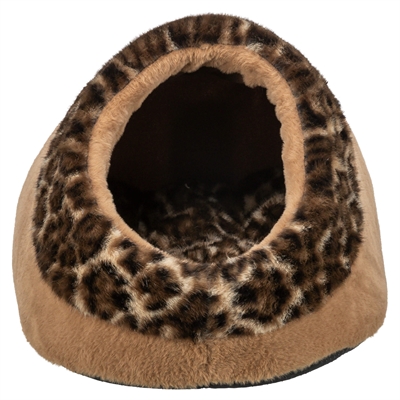 TRIXIE Kattenmand Iglo Leo 35×41×26 cm – pluche panterprint