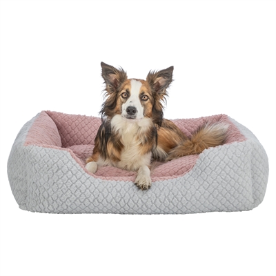 <span id="brand" data="trixie"/> Hondenmand Kaline Mio Hoekig 50×40 cm – Grijs/Oudroze