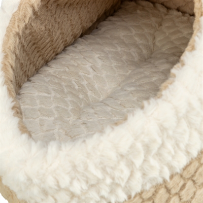 <span id="brand" data="trixie"/> Kattenmand Iglo Kaline Mio 35×41×26 cm – lichtbruin/crème