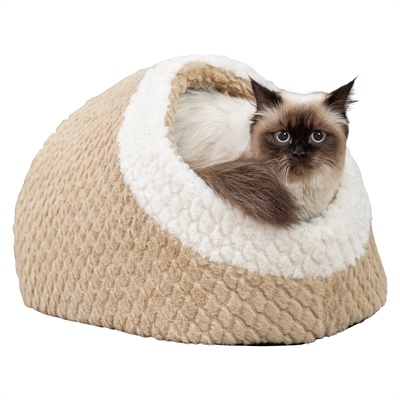 <span id="brand" data="trixie"/> Kattenmand Iglo Kaline Mio 35×41×26 cm – lichtbruin/crème