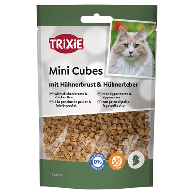 TRIXIE kattensnack Mini Cubes kip 50 g – glutenvrij met taurine