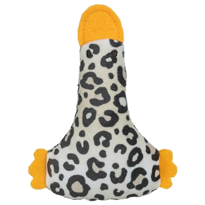 <span id="brand" data="trixie"/> kattenspeeltje eend pluche panterprint 12 cm – kattenkruid