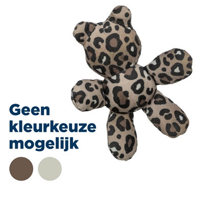 TRIXIE Kattenspeeltje Beer Pluche Panterprint 12 cm – kattenkruid