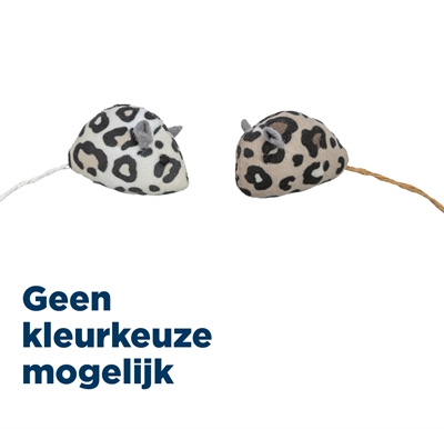 TRIXIE pluche muis panterprint met kattenkruid 5 cm – 2 st