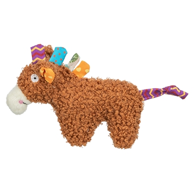 TRIXIE kattenspeeltje pluche paard met kattenkruid 15 cm – bruin