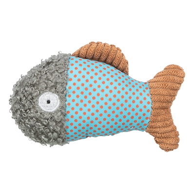 TRIXIE kattenspeeltje vis van pluche en stof met kattenkruid 9 cm