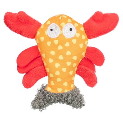 TRIXIE kattenspeeltje Kreeft pluche met catnip 9 cm – oranje