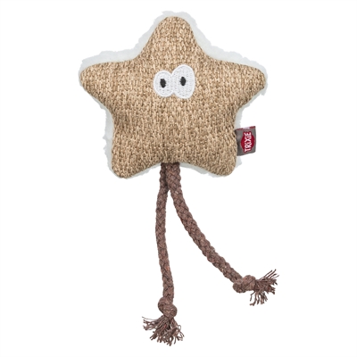 TRIXIE kattenspeeltje Ster pluche met kattenkruid 17 cm wit/beige