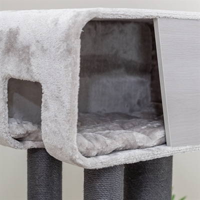 TRIXIE Krabpaal Rafael XXL 78×58×156 cm – lichtgrijs/donkergrijs