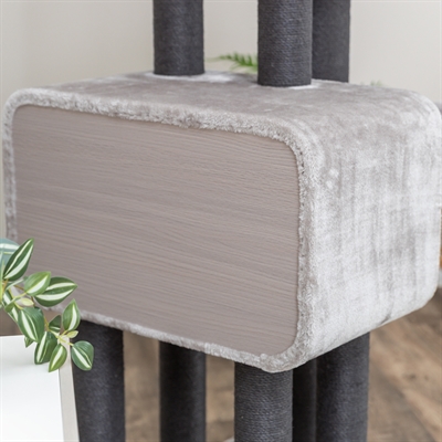 TRIXIE Krabpaal Rafael XXL 78×58×156 cm – lichtgrijs/donkergrijs