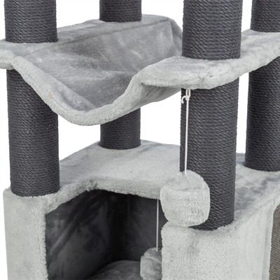 TRIXIE Krabpaal Lucano XXL 58×48×110 cm – lichtgrijs/donkergrijs