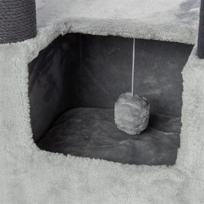 TRIXIE Krabpaal Lucano XXL 58×48×110 cm – lichtgrijs/donkergrijs