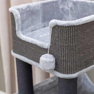 TRIXIE Krabpaal Lucano XXL 58×48×110 cm – lichtgrijs/donkergrijs