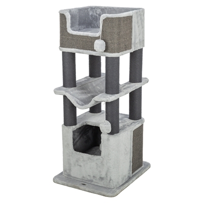 TRIXIE Krabpaal Lucano XXL 58×48×110 cm – lichtgrijs/donkergrijs