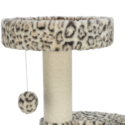 TRIXIE krabpaal Leo panterprint rond 42×42 cm – crème