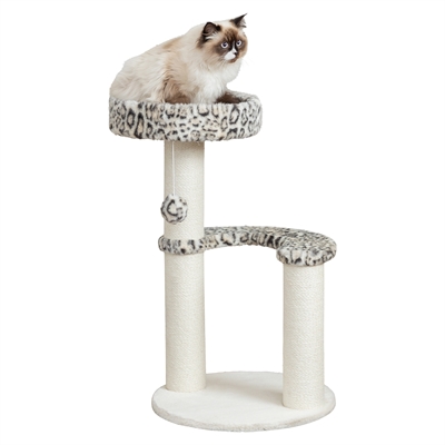 TRIXIE krabpaal Leo panterprint rond 42×42 cm – crème