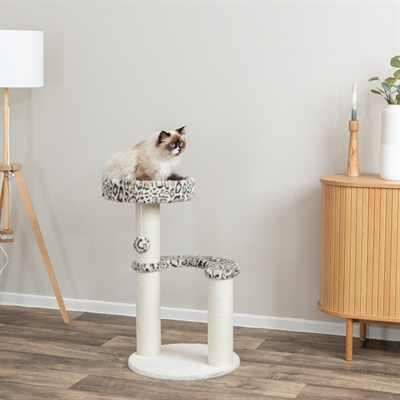 TRIXIE krabpaal Leo panterprint rond 42×42 cm – crème