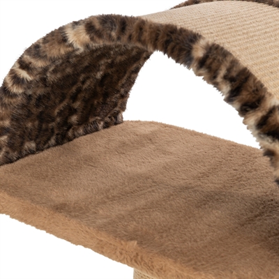 TRIXIE Krabpaal Leo Panterprint met Boog 48×48×85 cm – Bruin