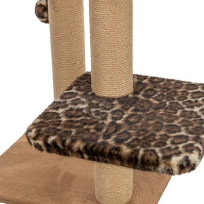 TRIXIE Krabpaal Leo Panterprint met Boog 48×48×85 cm – Bruin