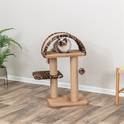 TRIXIE Krabpaal Leo Panterprint met Boog 48×48×85 cm – Bruin