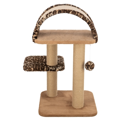 TRIXIE Krabpaal Leo Panterprint met Boog 48×48×85 cm – Bruin