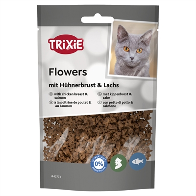 TRIXIE Kattensnack Flowers met kippenborst & zalm 50 g