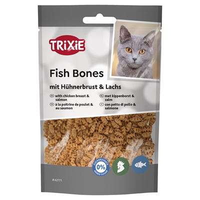 TRIXIE Kattensnack Fish Bones Kippenborst & Zalm 50 g