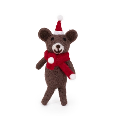 CUPID & COMET kerstfiguur Benedict & Eva wol duo 12x5 cm – meerkleurig