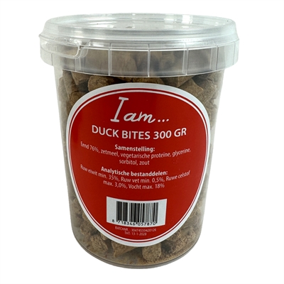 I AM hondensnack Duck Bites 300 g – eend