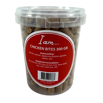 I AM hondensnack Chicken Bites 300 g – kip 76%