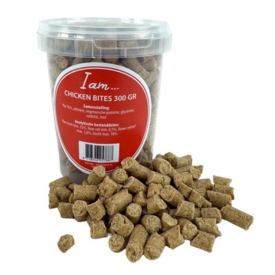 I AM hondensnack Chicken Bites 300 g – kip 76%
