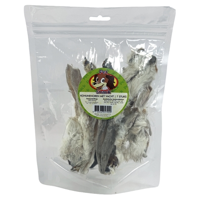 PETSNACK hondensnack Konijnenoren met vacht 7 st