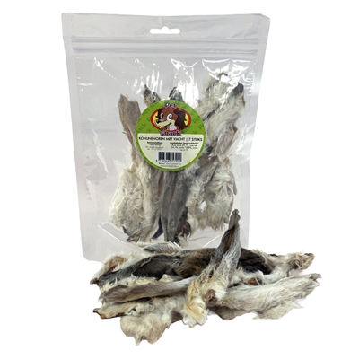 PETSNACK hondensnack Konijnenoren met vacht 7 st
