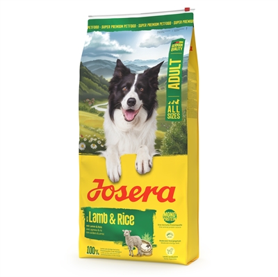 JOSERA Hondenvoer All Sizes Adult Lamb/Rice - Monoproteïne lam, glutenvrij & licht verteerbaar - 12,5 kg