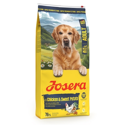 JOSERA graanvrij hondenvoer Medium Maxi Kip & Zoete Aardappel 12,5 kg
