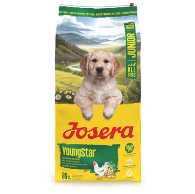 JOSERA Puppyvoer All Sizes Junior Youngstar 12,5 kg – Graanvrij