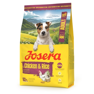JOSERA hondenvoer Mini Adult Kip & Rijst 3 kg – glutenvrij